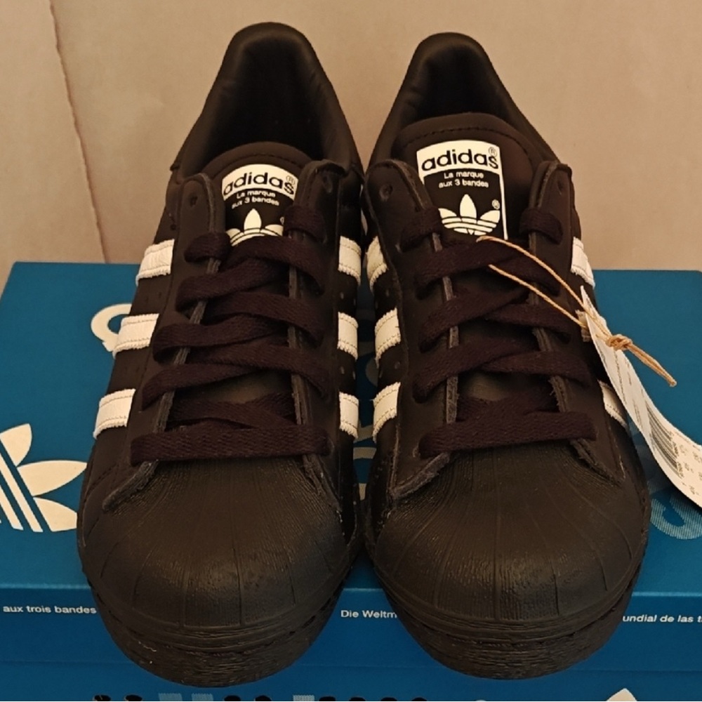 Adidas Kids Black and White Sneakers